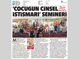 BASINDA MERSİN BAROSU (Çocuk İstismarı Paneli) 06.10.2017