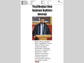 BASINDA BAROMUZ (4 Ekim Dünya Hayvan Hakları Günü Mesajı)