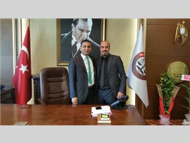Erdal SAĞLAM (Sağlam Prodüksiyon), Başkanımızı makamında ziyaret etti.
