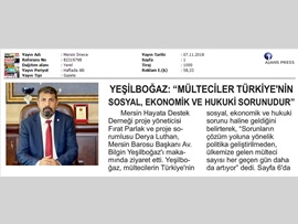 BASINDA  BAROMUZ (Yeşilboğaz: "Mülteciler Türkiye'nin Sosyal Ekonomik ve Hukuki Sorunudur")