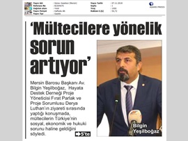 BASINDA  BAROMUZ (Yeşilboğaz: "Mülteciler Türkiye'nin Sosyal Ekonomik ve Hukuki Sorunudur")