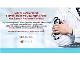 TBB SOSYAL YARDIMLAŞMA VE DAYANIŞMA FONU AVUKATLARIMIZIN YANINDA