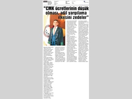 BASINDA BAROMUZ ( Baro Bşk. Er: "CMK Ücretleri Artırılmalı"