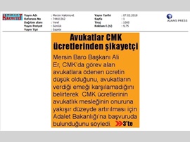 BASINDA BAROMUZ ( Baro Bşk. Er: "CMK Ücretleri Artırılmalı"