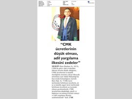 BASINDA BAROMUZ ( Baro Bşk. Er: "CMK Ücretleri Artırılmalı"