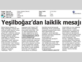 BASINDA BAROMUZ (Laiklik İlkesinin Anayasaya Girmesinin Yıldönümü Mesajı)