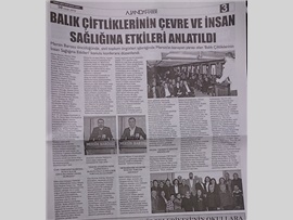 BASINDA BAROMUZ (Balık Çiftliklerinin Çevre ve İnsan Sağlığına Etkileri Konulu Konferans Düzenlendi)