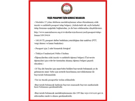YEŞİL PASAPORT İÇİN GEREKLİ BELGELER