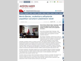 BASINDA BAROMUZ (Baro Başkanımız, Silifke Cumhuriyet Başsavcısı'nı Ziyaret Etti)