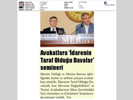 BASINDA BAROMUZ ('İdarenin Taraf Olduğu Davalar' Konulu Seminer)
