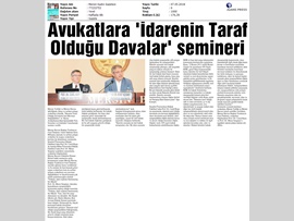 BASINDA BAROMUZ ('İdarenin Taraf Olduğu Davalar' Konulu Seminer)