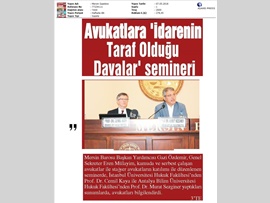 BASINDA BAROMUZ ('İdarenin Taraf Olduğu Davalar' Konulu Seminer)