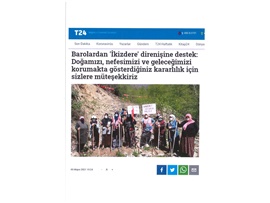 Barolardan İkizdere Mücadelesine Destek