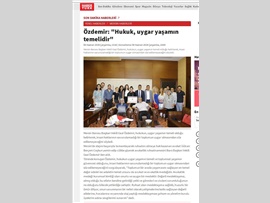 BASINDA BAROMUZ (Başkan Vekilimiz Av. Gazi Özdemir: "Hukuk Uygar Yaşamın Temelidir")