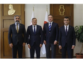 TBB YÖNETİMİ VE BAROMUZDAN, MERSİN ADALET KOMİSYONU BAŞKANI SAYIN MUSTAFA KAHVECİ’YE ZİYARET