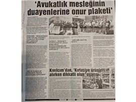 TBB ve Baromuz avukatlık mesleğinin duayenlerine plaket takdim etti