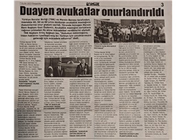 TBB ve Baromuz avukatlık mesleğinin duayenlerine plaket takdim etti