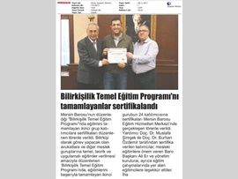 BASINDA BAROMUZ (BİLİRKİŞİLİK TEMEL EĞİTİM PROGRAMININ 2. GURUP KATILIMCILARI SERTİFİKALARINI ALDI)