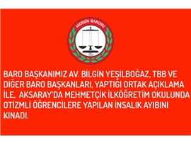 YEŞİLBOĞAZ: "AYRIMCILIK SUÇ, EĞİTİM HAKTIR"