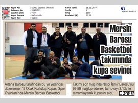 BASINDA BAROMUZ (Basketbol Takımında Kupa Sevinci)