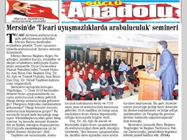 BASINDA BAROMUZ (Ticari Uyuşmazlıklarda Arabuluculuk Semineri Yapıldı)