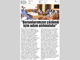BASINDA BAROMUZ (Başsavcı ve Adalet Bakanlığı Müfettişlerinden Baromuza Ziyaret)