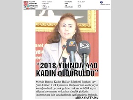 BASINDA BAROMUZ (2018'DE 400 Kadın Öldürüldü)