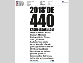 BASINDA BAROMUZ (2018'DE 400 Kadın Öldürüldü)