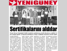BASINDA BAROMUZ (Avukatlara Temel Fotoğrafçılık Sertifikası Verildi)