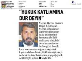 BASINDA BAROMUZ (Başkanımızdan Balık Çiftliklerinin İşletmeye Açılmasına Tepki)