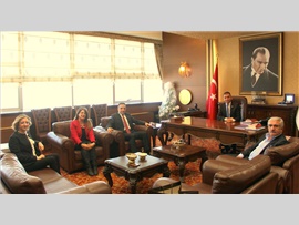Doğa Koleji Yöneticileri, Başkanımızı makamında ziyaret ettiler.