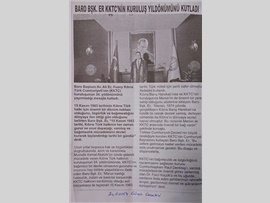 BASINDA BAROMUZ (Baro Başkanımızın KKTC'nin Kuruluş Yıldönümü Mesajı)