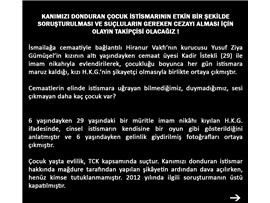 Çocuk istismarına tepki