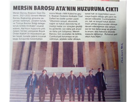 Mersin Barosu Ata'mızın huzuruna çıktı