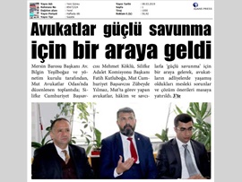 BASINDA BAROMUZ (Avukatlar ve Yargı Mensupları Güçlü Savunma İçin Bir Araya Geldi)
