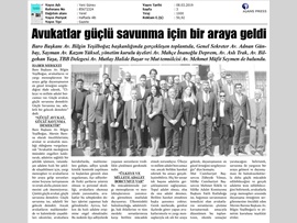 BASINDA BAROMUZ (Avukatlar ve Yargı Mensupları Güçlü Savunma İçin Bir Araya Geldi)