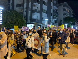 KADIN HAKLARI MERKEZİMİZ FEMİNİST GECE YÜRÜYÜŞÜNE KATILDI