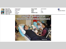 BASINDA BAROMUZ (Avukatlarımızdan Kızılay'a Kan Bağışı Kampanyası)