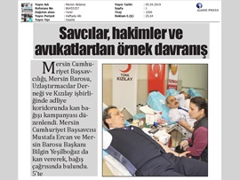 BASINDA BAROMUZ (Avukatlarımızdan Kızılay'a Kan Bağışı Kampanyası)