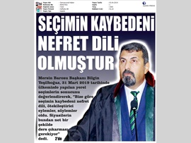 BASINDA BAROMUZ (Yeşilboğaz, "Seçimin Kaybedeni Nefret Dili Olmuştur")