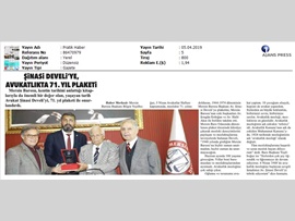 BASINDA BAROMUZ (Av. Şinasi Develi'ye 71. Yıl Plaketi)