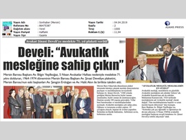 BASINDA BAROMUZ (Av. Şinasi Develi'ye 71. Yıl Plaketi)
