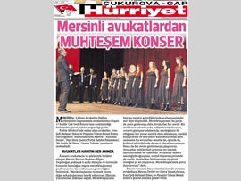 BASINDA BAROMUZ (Mersin Barosu Çok Sesli Korosu Konser Verdi)