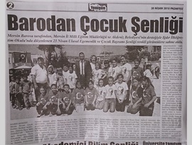 BASINDA BAROMUZ (Mersin Barosu Çocuk Bayramı Şenliği Düzenledi)