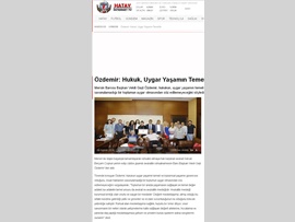 BASINDA BAROMUZ (Başkan Vekilimiz Av. Gazi Özdemir: "Hukuk Uygar Yaşamın Temelidir")
