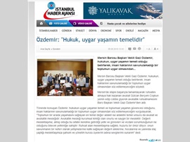 BASINDA BAROMUZ (Başkan Vekilimiz Av. Gazi Özdemir: "Hukuk Uygar Yaşamın Temelidir")
