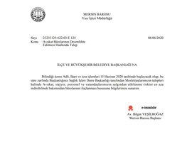 AVUKAT OFİSLERİNİN İLAÇLANMASI TALEP EDİLDİ