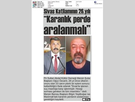 BASINDA BAROMUZ (Yeşilboğaz: "Madımak'ta Karanlık Perde Aralanmalı")