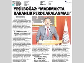 BASINDA BAROMUZ (Yeşilboğaz: "Madımak'ta Karanlık Perde Aralanmalı")