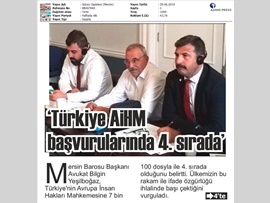 BASINDA BAROMUZ (Türkiye, AİHM Başvurusunda 4. Sırada)